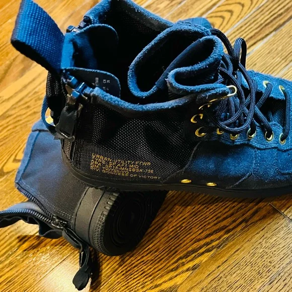 Nike SF Air Force 1 Mid Urban Utility Navy Suede (Men’s 8 / Women’s 9.5) EU41 - Picture 9 of 14